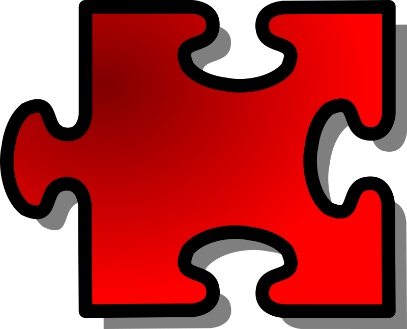 Red Jigsaw piece 16