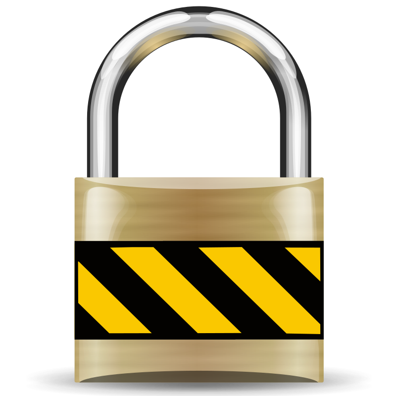 Secure Padlock Gold