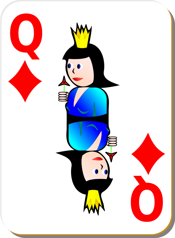 White Deck: Queen of Diamonds