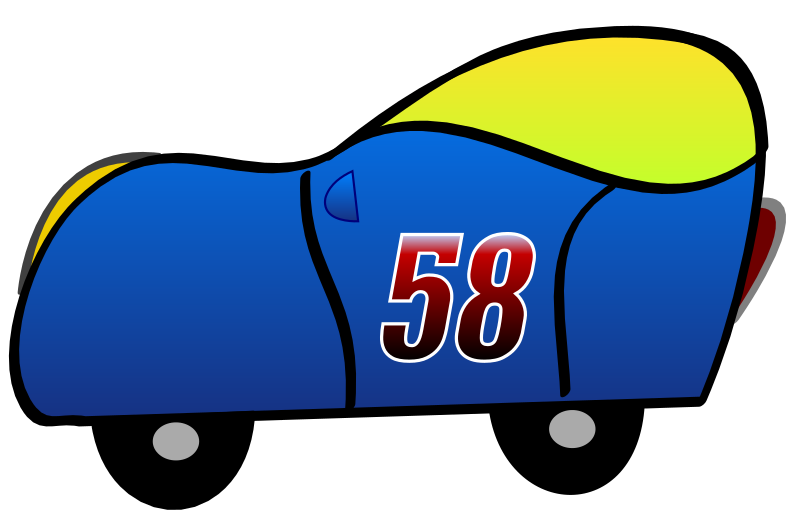 2D blue funny car