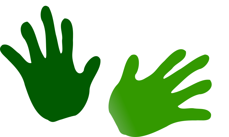 green hands