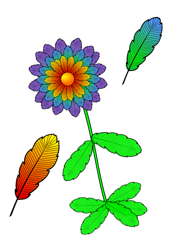 flower and feather