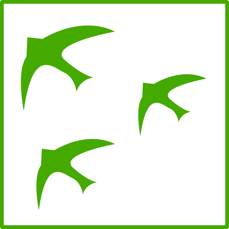 eco green birds icon