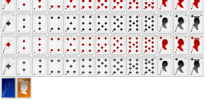 White Oxygen Playing Card Faces