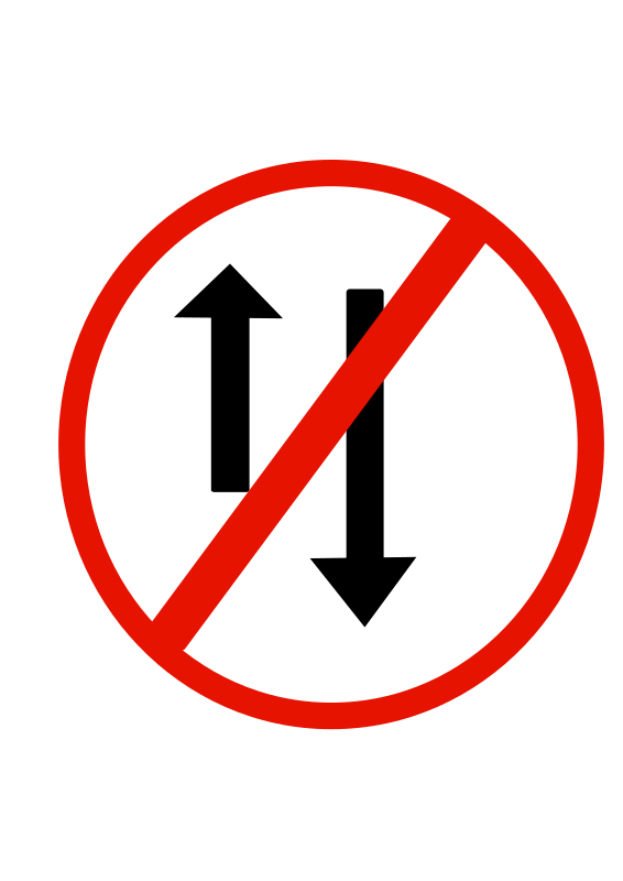 Indian road sign - No way 2