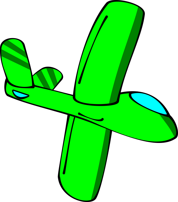 Green cartoon glider
