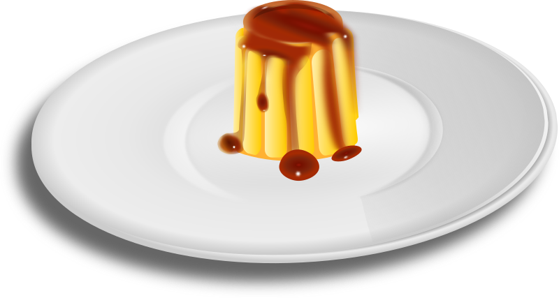 Creme Caramel on plate