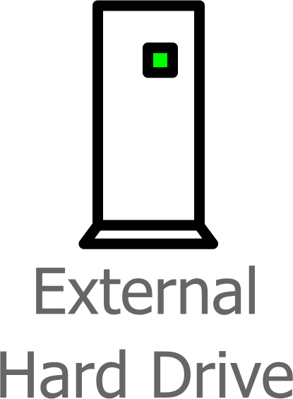 External Hard Drive Labelled