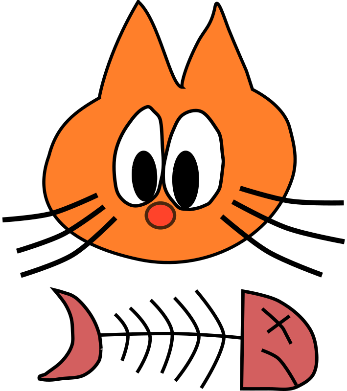 cat & fish (bone)