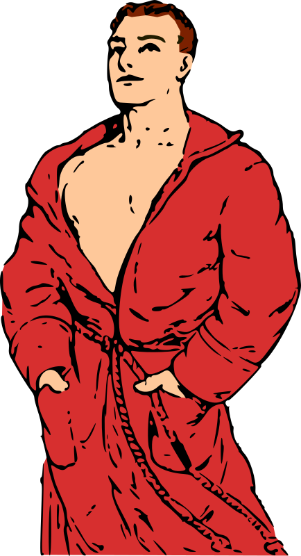Man in Bathrobe