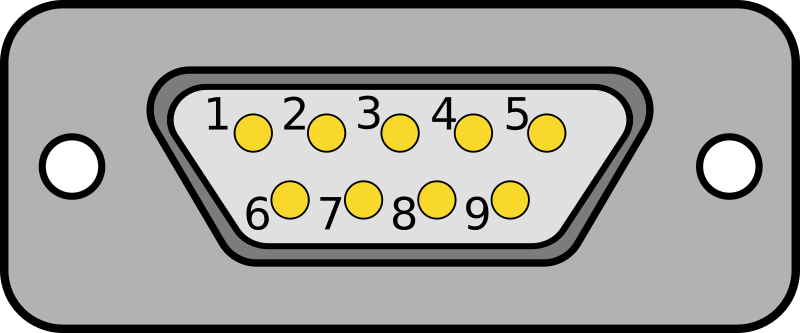 DB9 chassis connector -- backside
