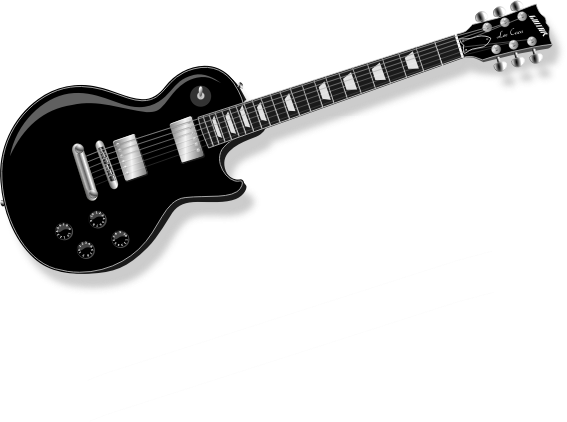 black electric guitar