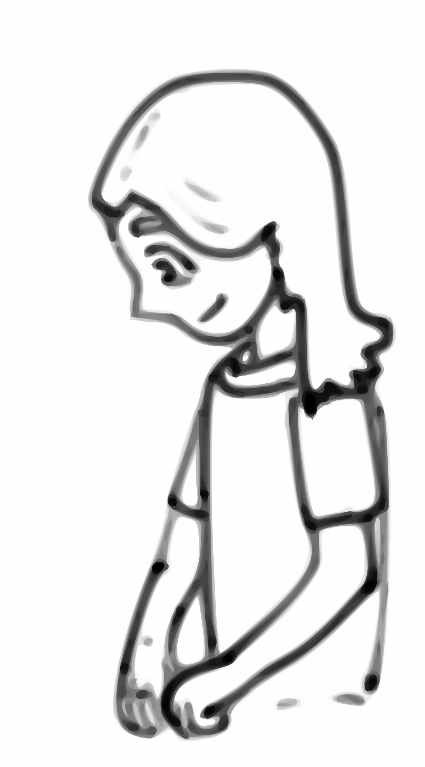 Girl looking down