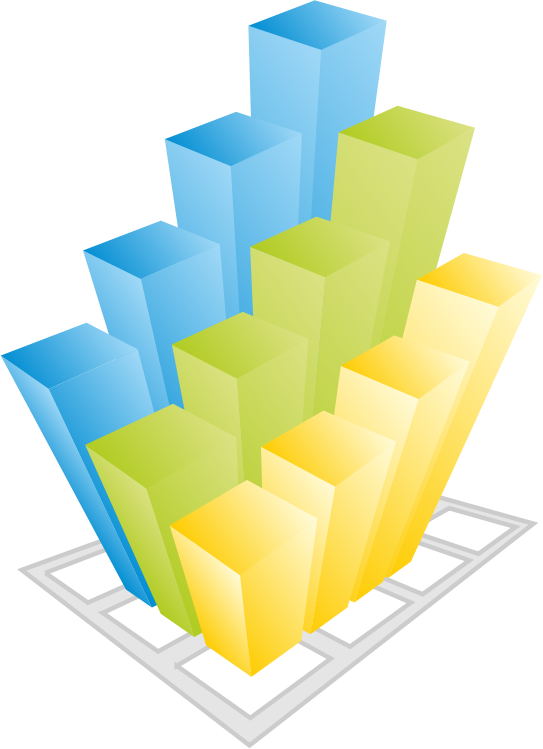 Colorful business 3d Graph