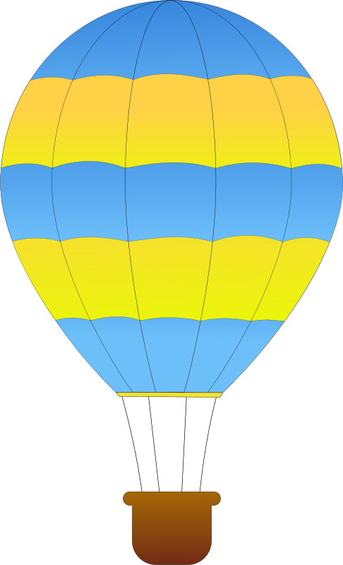 Horizontal Striped Hot Air Balloons 1
