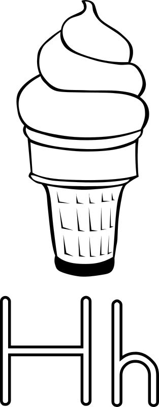 letra H de Helado