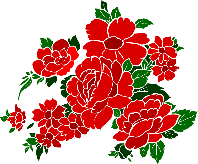 vintage flowers rose 4