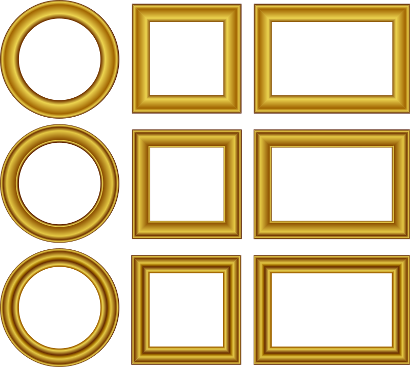 gold frames set