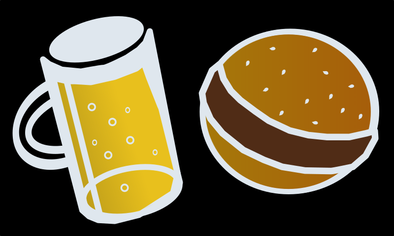 Beer and Hamburger
