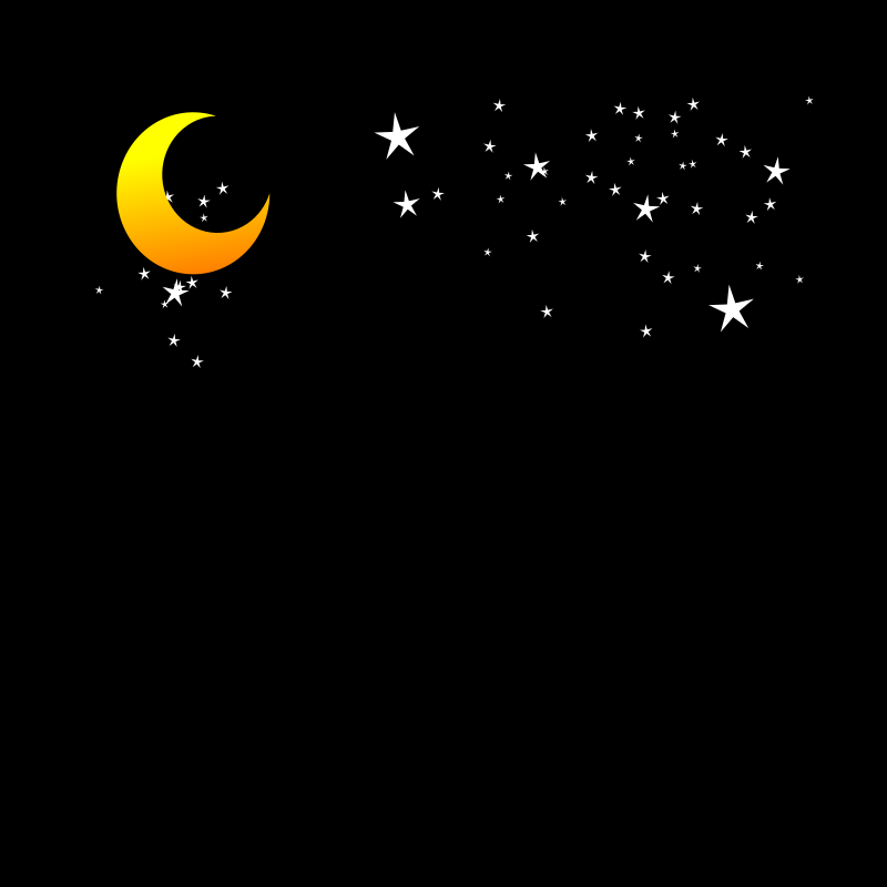 moon and stars
