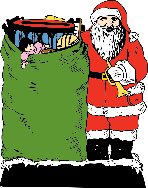 santa and his bag