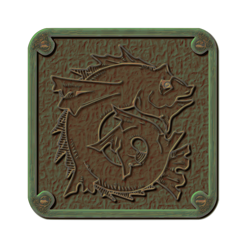 Traced Weathered Bronze Plaque