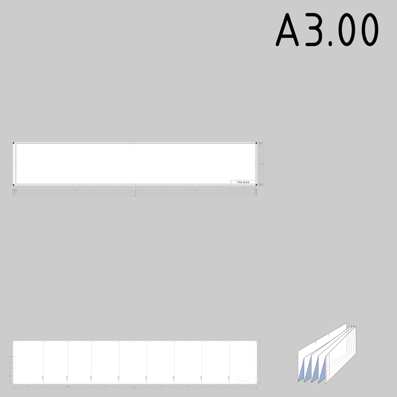 DIN A3.00 technical drawing format and folding