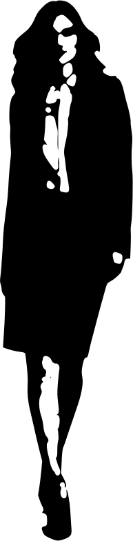 Professional Woman Walking Outline