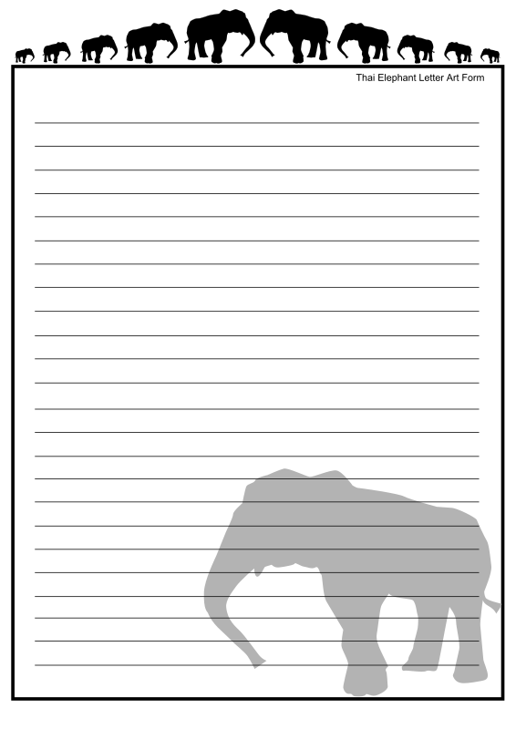 Thai Elephant Letter Art Form