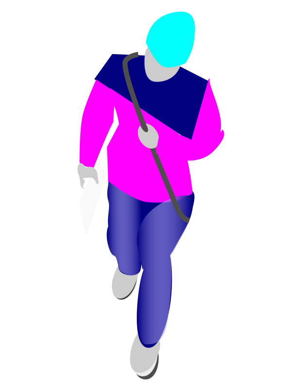 Junge Frau von oben