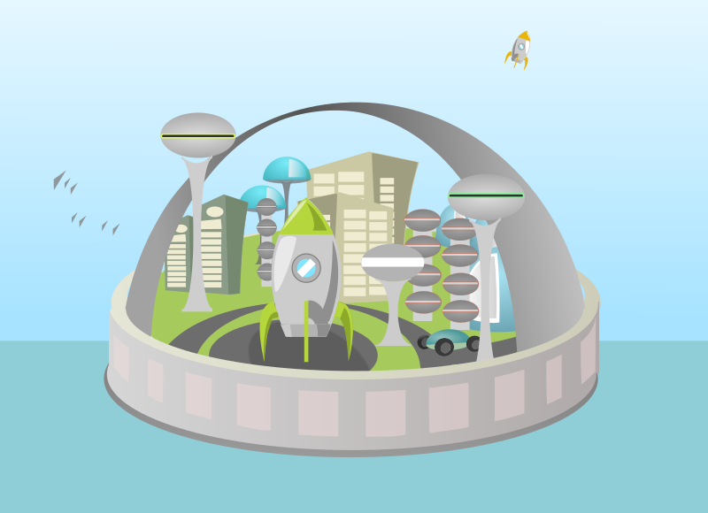 Futuristic island city
