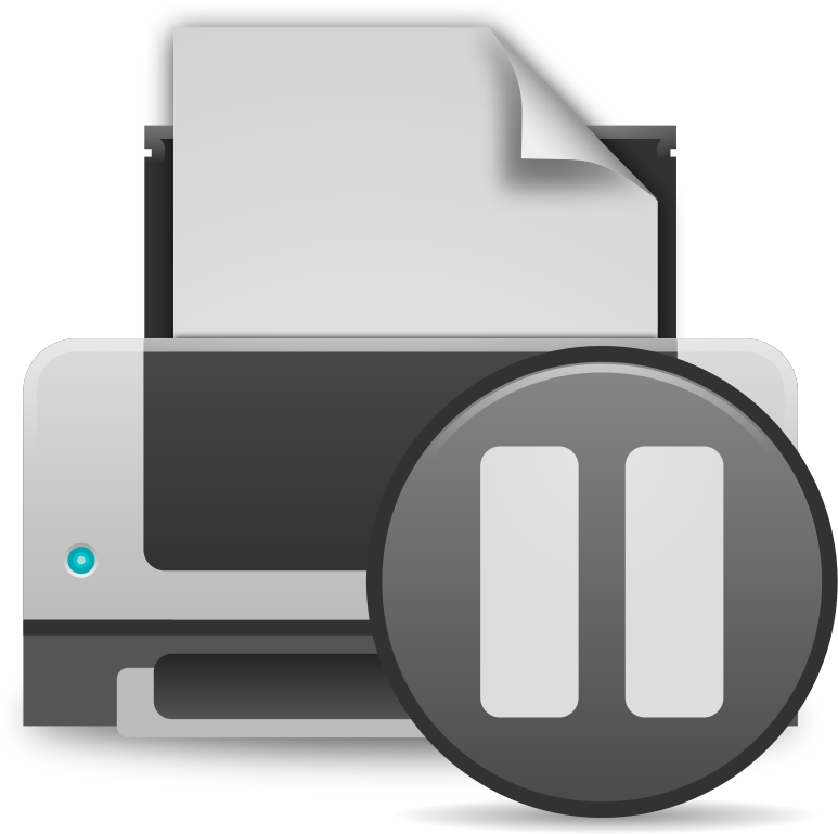 Printer icon paused