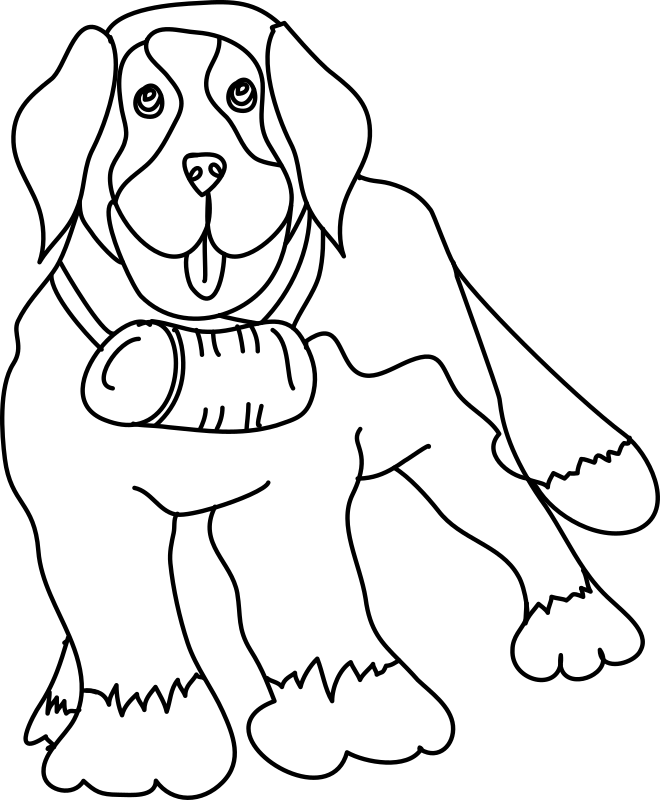 saint Bernard's dog outline