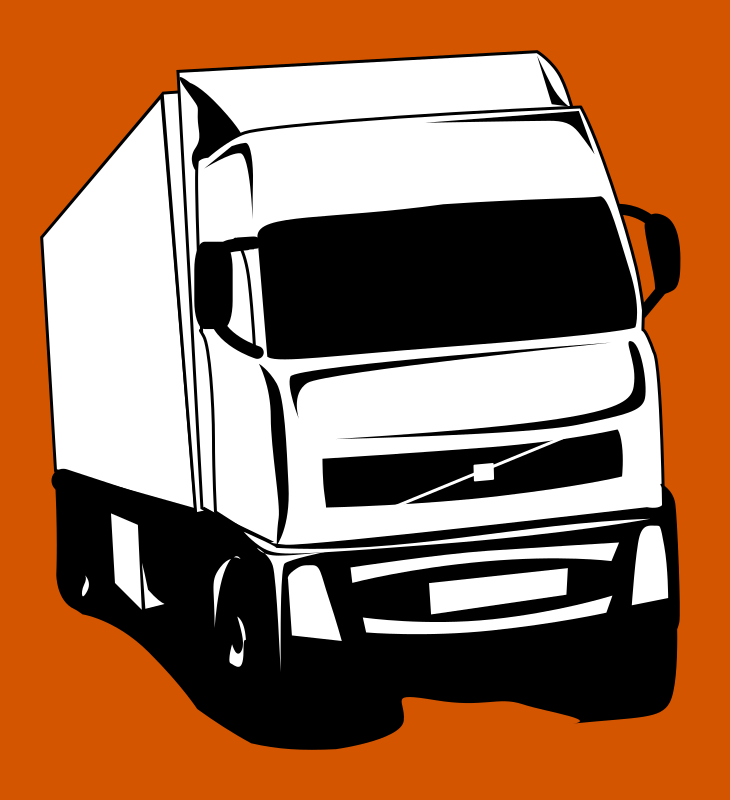 Black and white truck