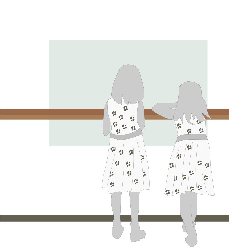 Girls in the museum