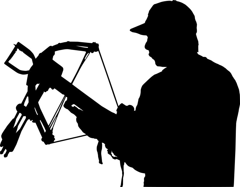 Silhouette of a Modern Crossbow Hunter