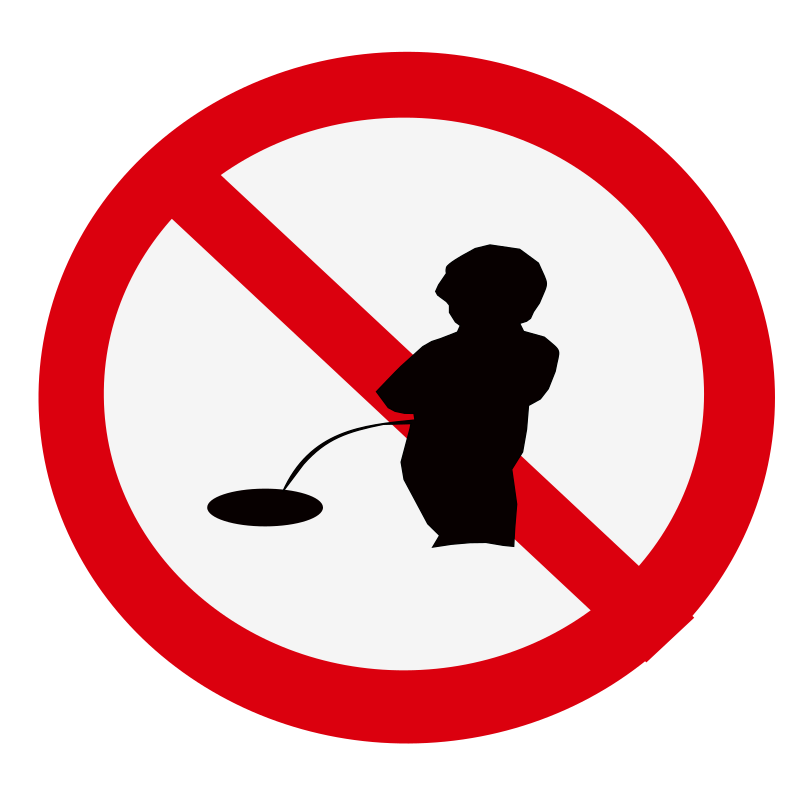 no passing water(a bad example as a sign)