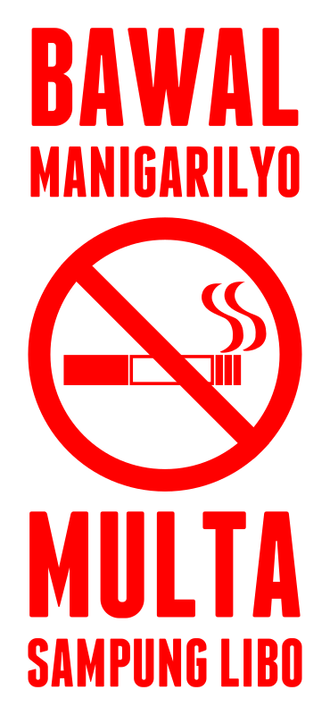 No Smoking Sign (Filipino)