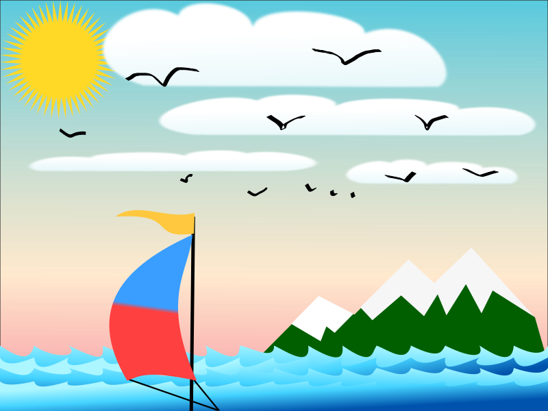 Wallpaper sailboat