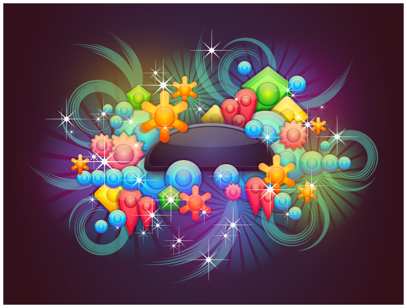Badge With Abstract Background 5