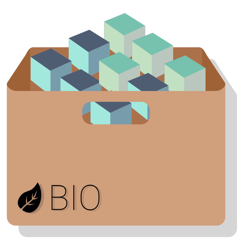 Box with cubes, Caja