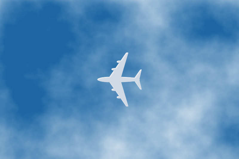 white airplane