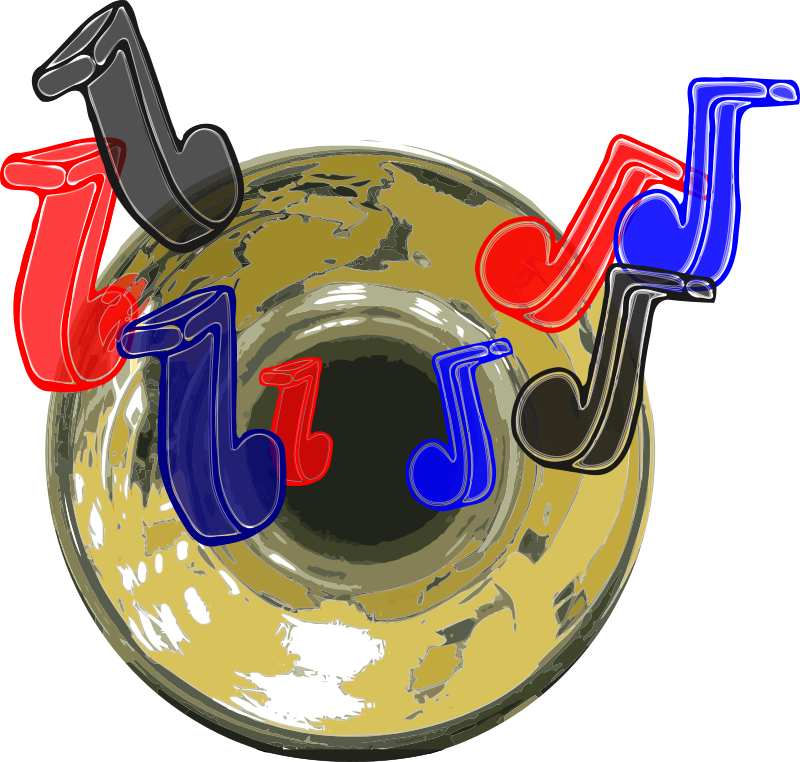 Trumpet Bell with Notes