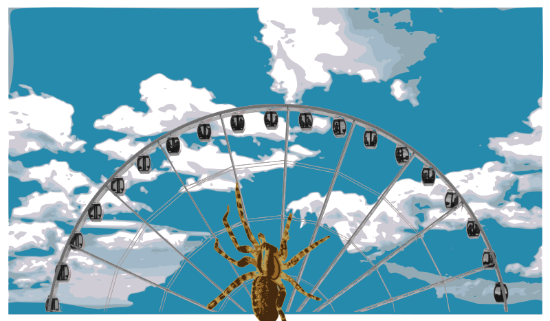 Spider on Ferris wheel