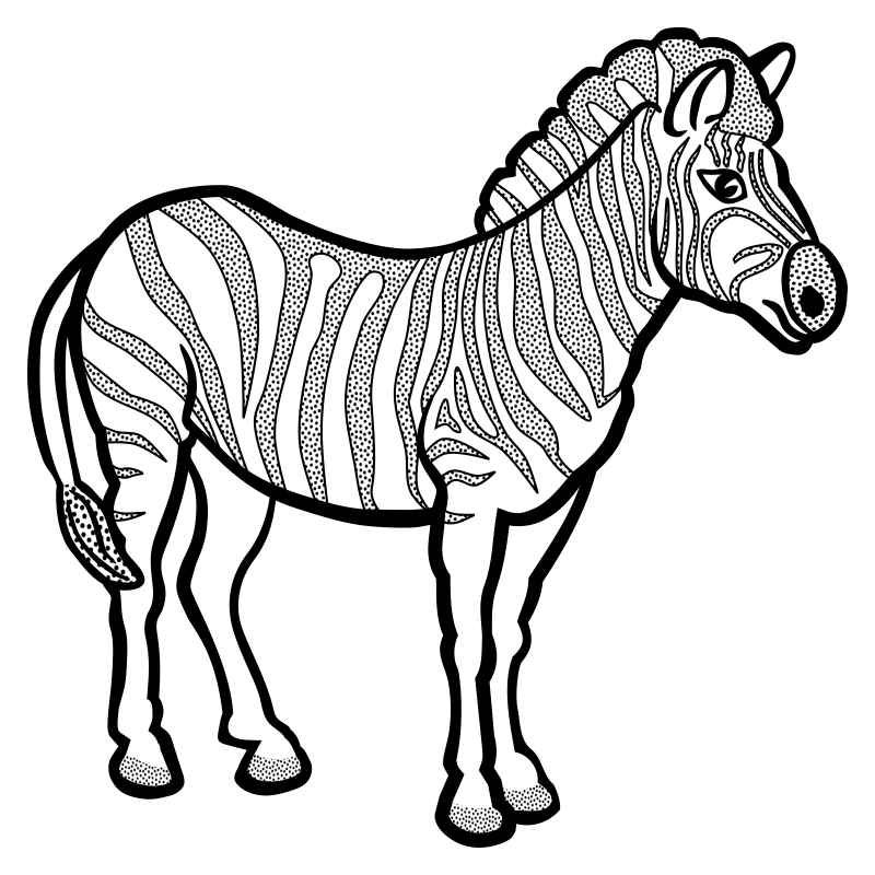 zebra - lineart