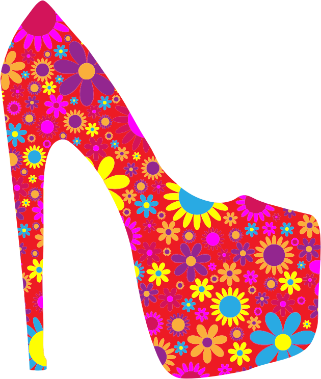 Retro Floral Shoe