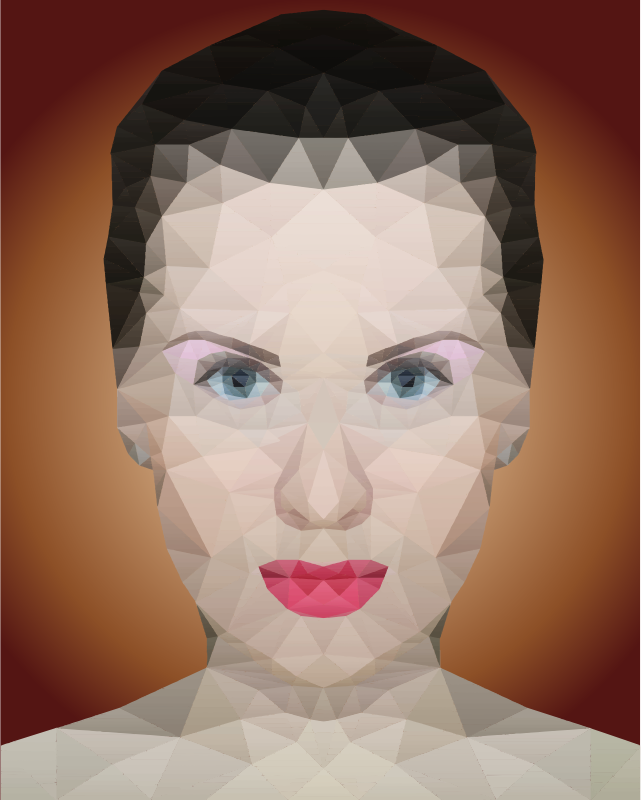 Low Poly Female Portrait 2