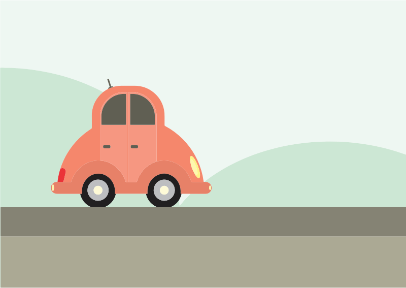 Cartoon Car Landscape