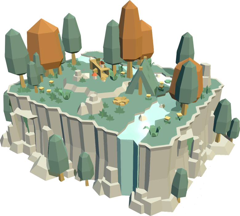 3D Low Poly Nature Scene