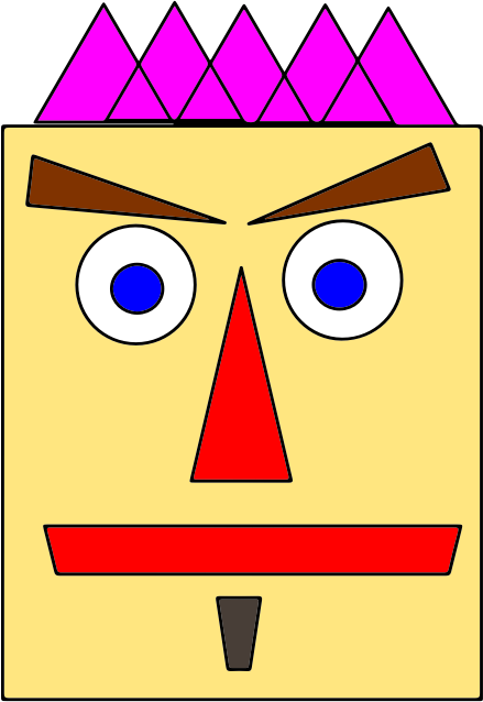 Shape Face Man Vectorized